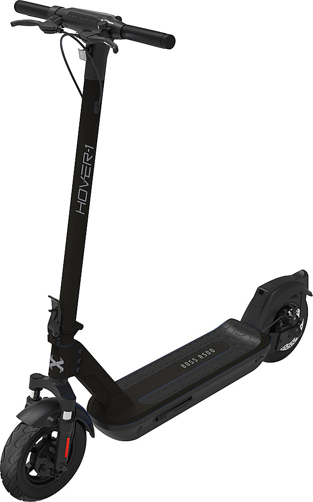 H-1 Pro Series - Boss R500 Foldable Electric Scooter w/24 mi Max Operating Range & 20 mph Max Speed - Black_0