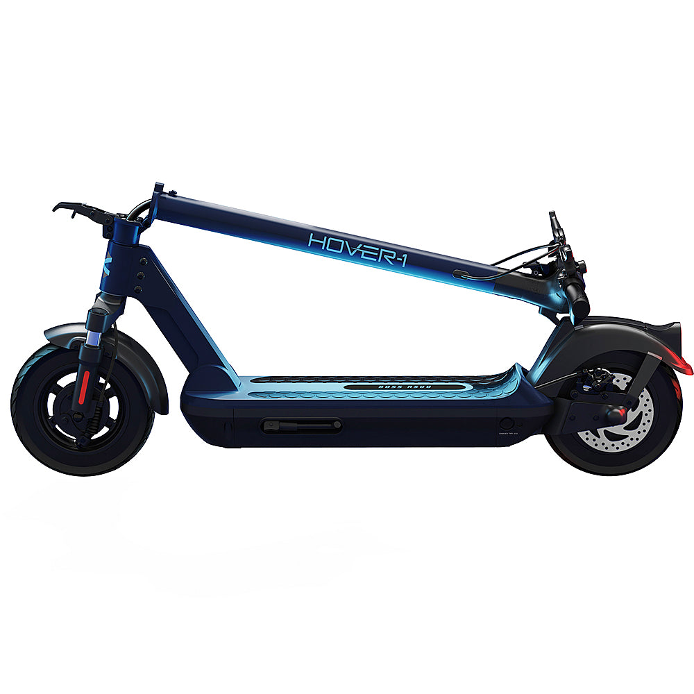H-1 Pro Series - Boss R500 Foldable Electric Scooter w/24 mi Max Operating Range & 20 mph Max Speed - Blue_1