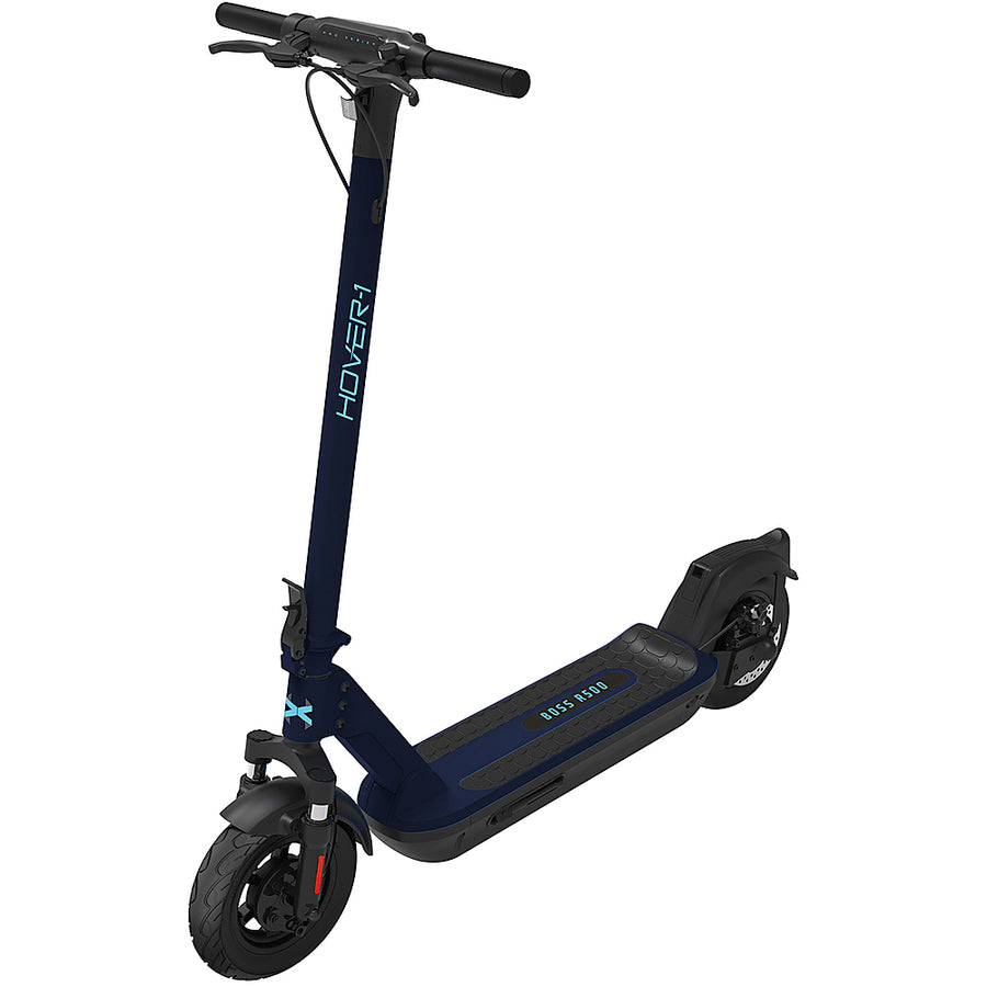 H-1 Pro Series - Boss R500 Foldable Electric Scooter w/24 mi Max Operating Range & 20 mph Max Speed - Blue_0