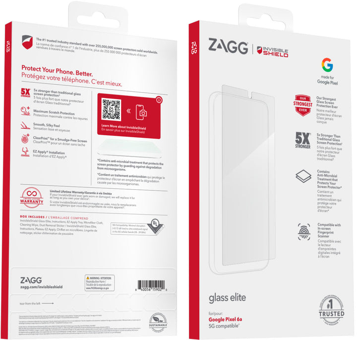 ZAGG - InvisibleShield Glass Elite Screen Protector for Google Pixel 6a_2