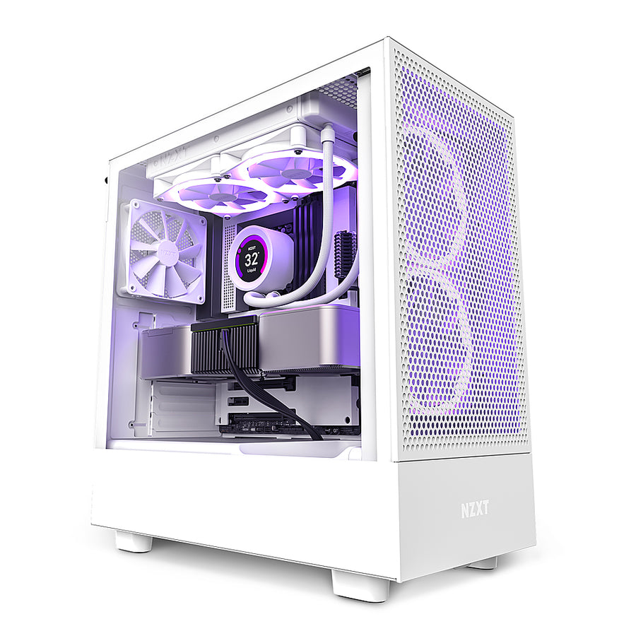 NZXT - H5 Flow ATX Mid-Tower Case - White_0