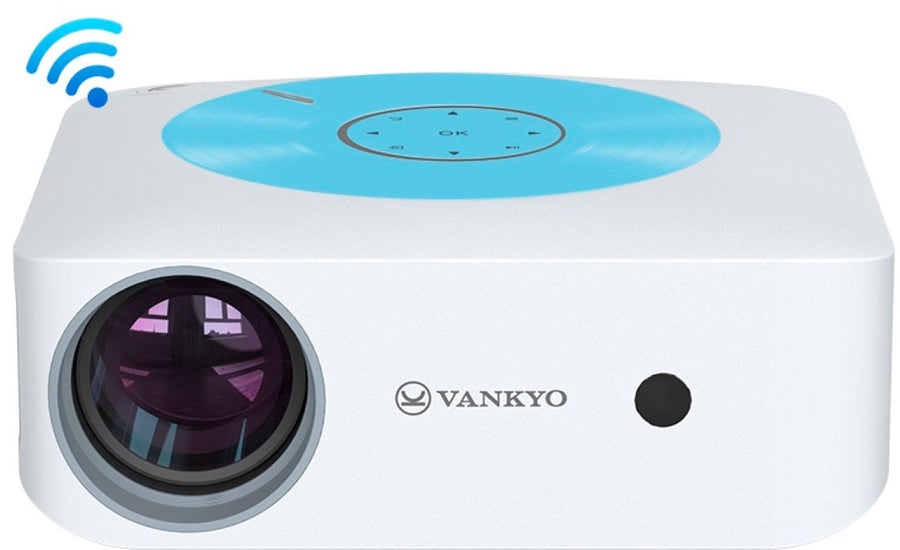 Vankyo - Leisure E30TBS Native 1080P Wireless Projector, screen included - White/Blue_0