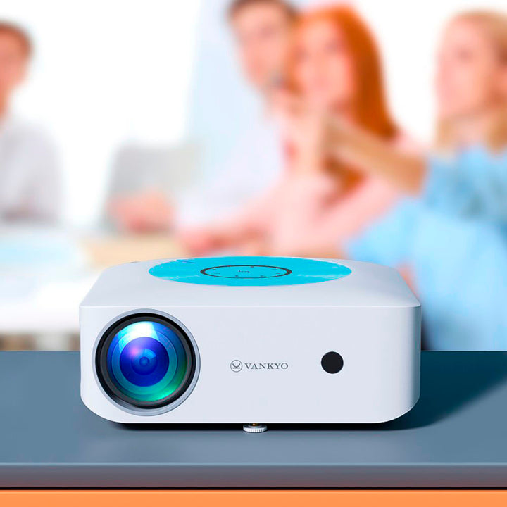 Vankyo - Leisure E30TBS Native 1080P Wireless Projector, screen included - White/Blue_2