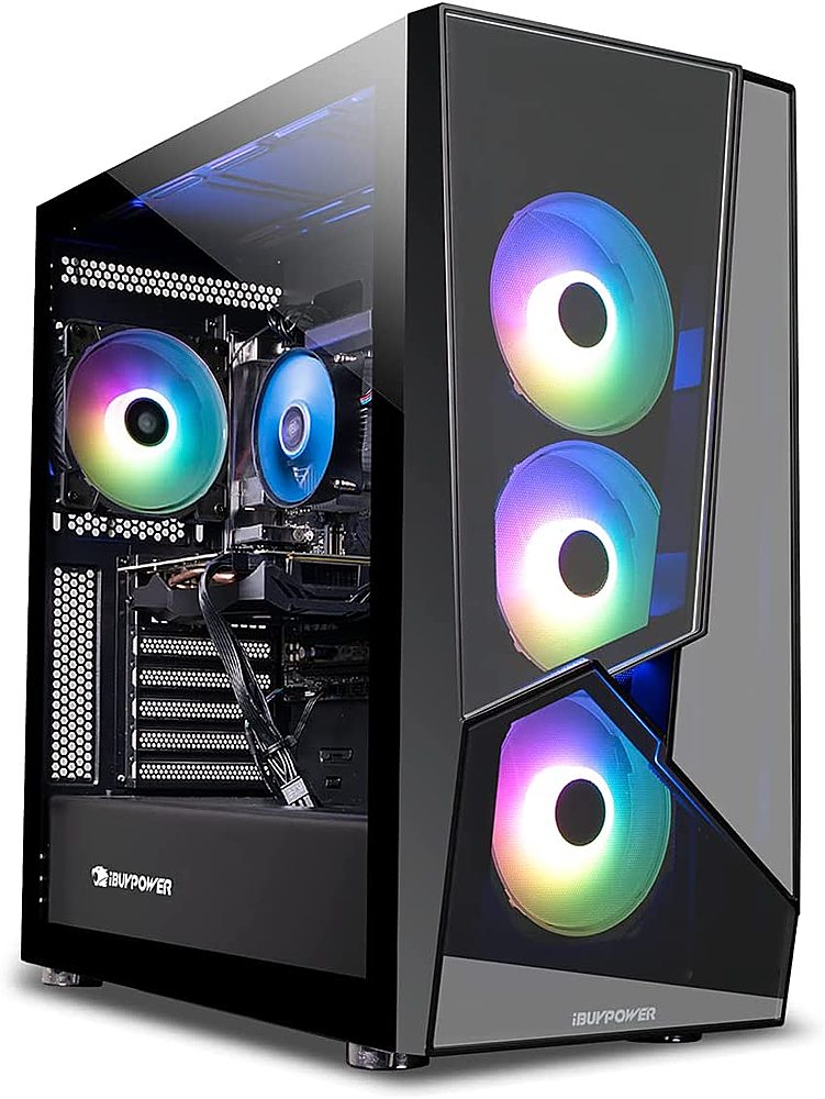 iBUYPOWER SlateMR2140 Gaming Desktop - AMD Ryzen 5 5600 - 8GB DDR4 Memory - NVIDIA GTX 1650 4gb - 500GB SSD_1