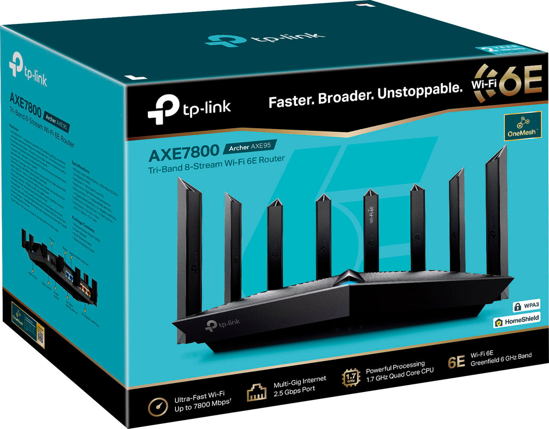 TP-Link - Archer AXE7800 Tri-Band Wi-Fi 6E Router - Black_5