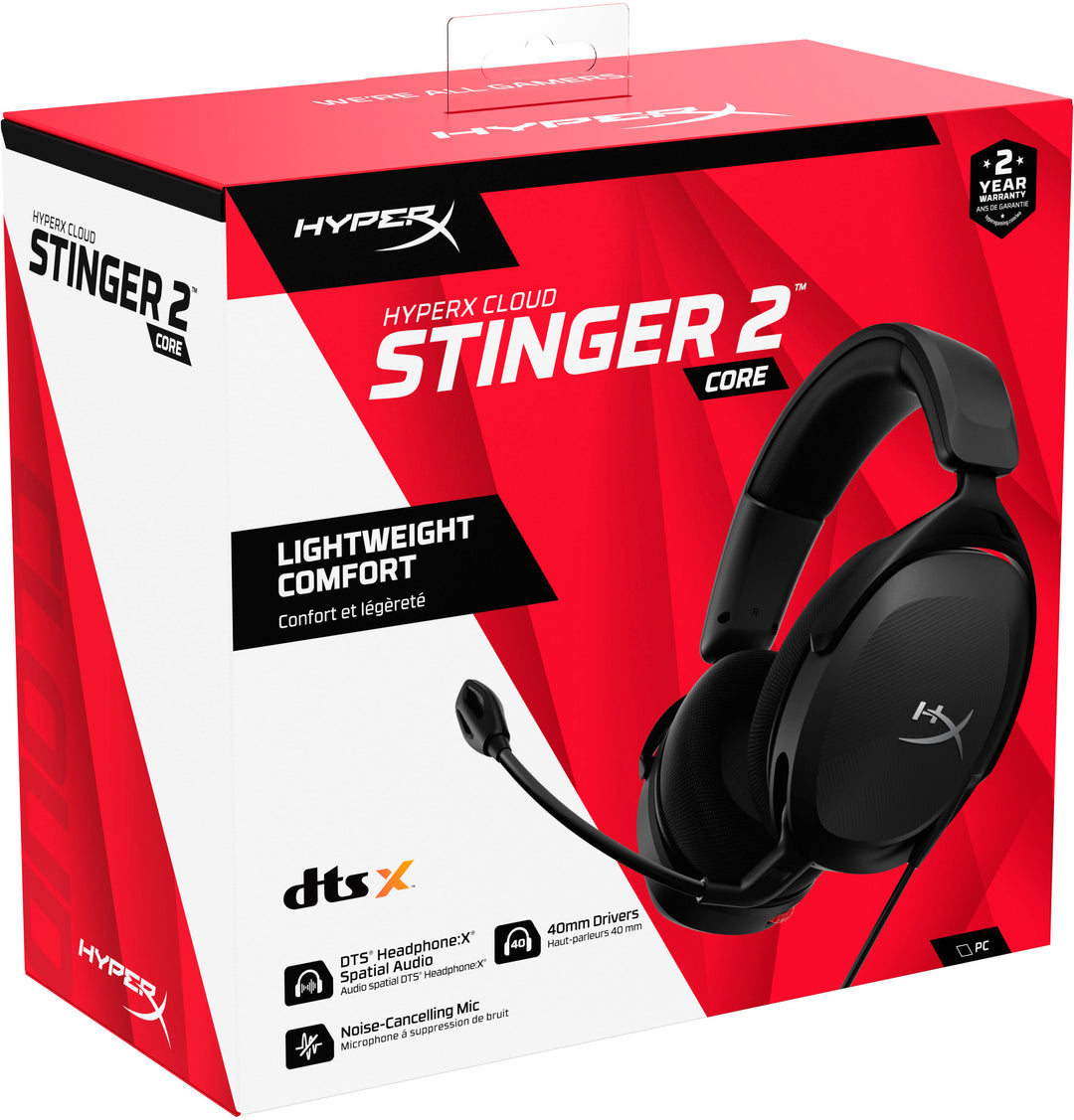 HyperX - Cloud Stinger 2 Core Wired DTS Headphone:X Gaming Headset for PC - Black_2