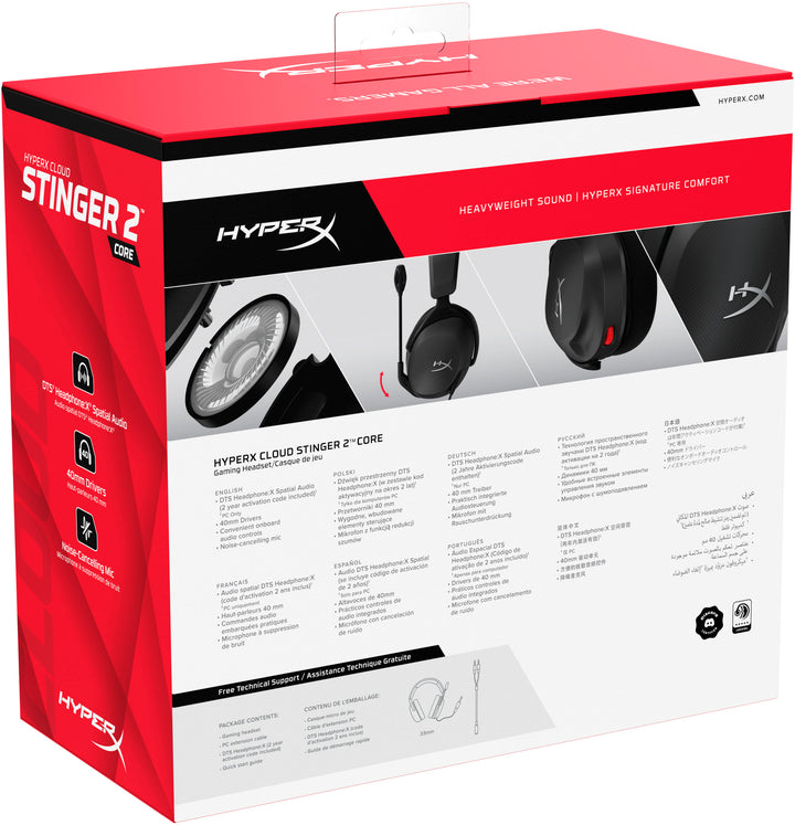 HyperX - Cloud Stinger 2 Core Wired DTS Headphone:X Gaming Headset for PC - Black_3