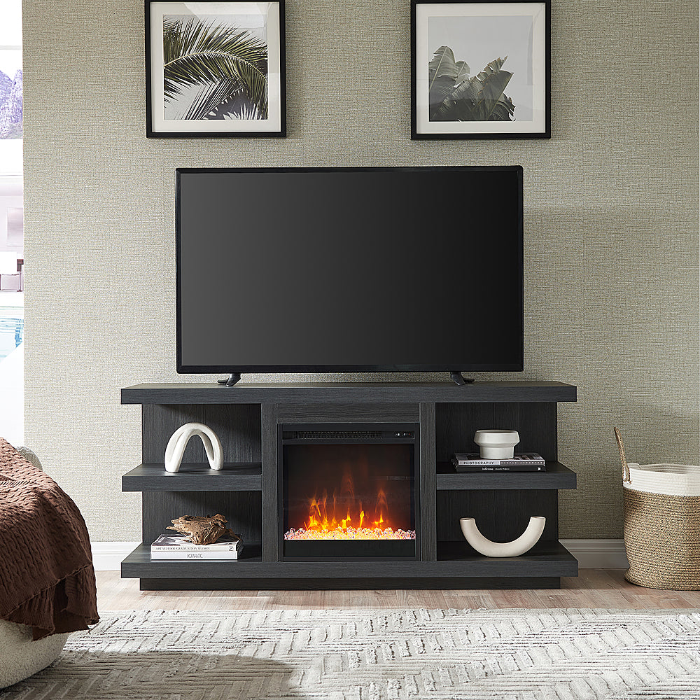 Camden&Wells - Maya Crystal Fireplace TV Stand for Most TVs up to 65" - Charcoal Gray_1