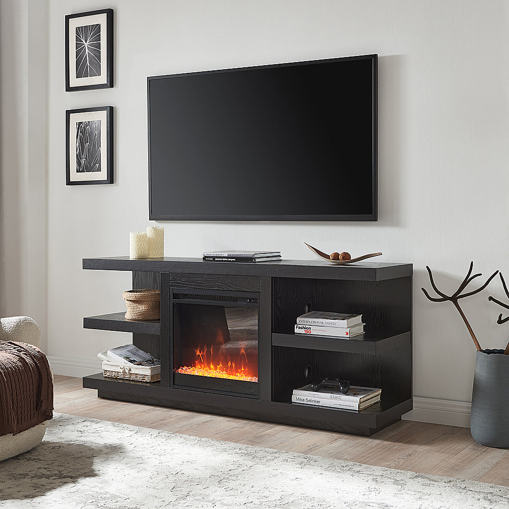 Camden&Wells - Maya Crystal Fireplace TV Stand for Most TVs up to 65" - Black Grain_2