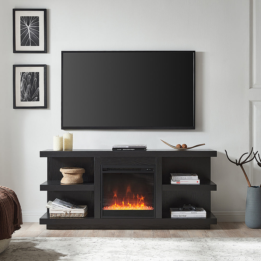 Camden&Wells - Maya Crystal Fireplace TV Stand for Most TVs up to 65" - Black Grain_1