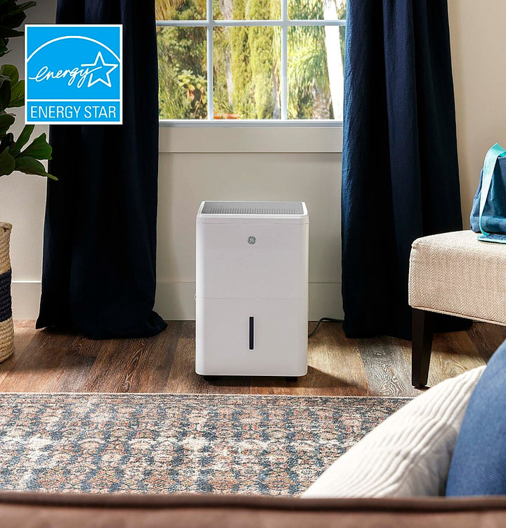 GE - 22-Pint Energy Star Portable Dehumidifier with Smart Dry for Damp Spaces - White_5