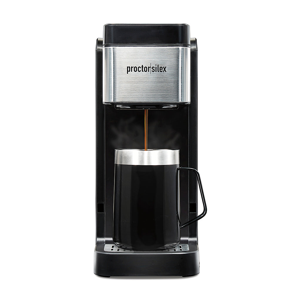 Proctor Silex - Single-Serve Coffee Maker with 40 oz. Reservoir, - BLACK_0
