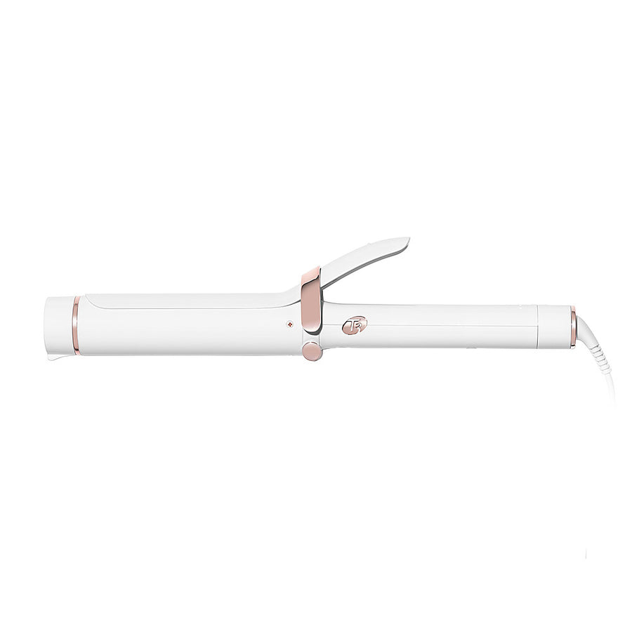 T3 - SinglePass Curl 1.5” Ceramic Long Barrel Curling and Wave Iron - White & Rose Gold_0