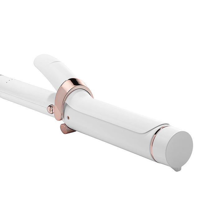 T3 - SinglePass Curl 1.5” Ceramic Long Barrel Curling and Wave Iron - White & Rose Gold_9
