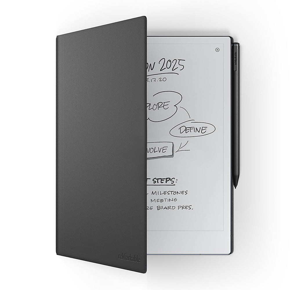 reMarkable 2 - The paper tablet - 10.3” digital paper display - with Marker Plus and Book Folio - Premium leather - Black_1