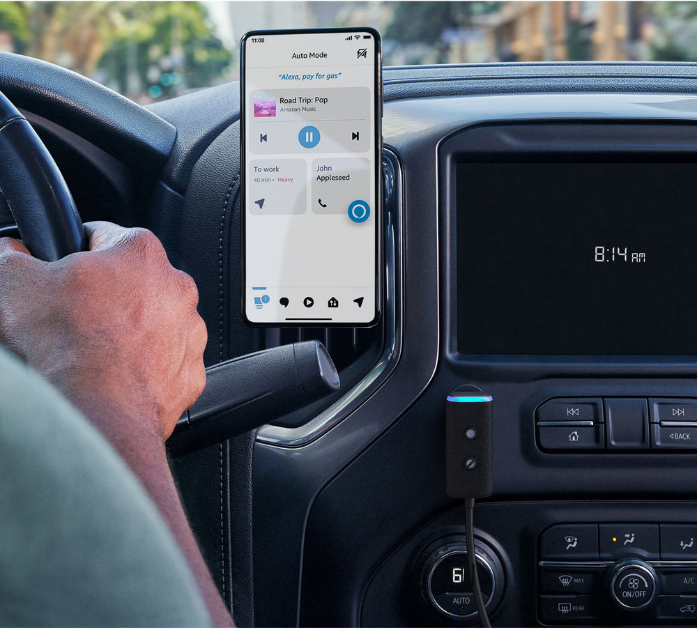 Amazon - Echo Auto (2nd Gen) with Alexa Voice Assistant_1