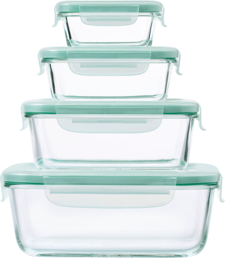 OXO - Good Grips 8 Piece Smart Seal Glass Rectangular Container Set - Clear_0