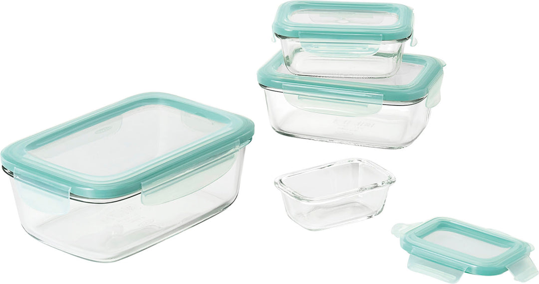 OXO - Good Grips 8 Piece Smart Seal Glass Rectangular Container Set - Clear_7