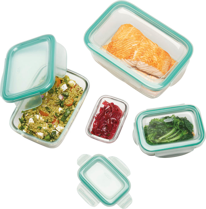 OXO - Good Grips 8 Piece Smart Seal Glass Rectangular Container Set - Clear_2