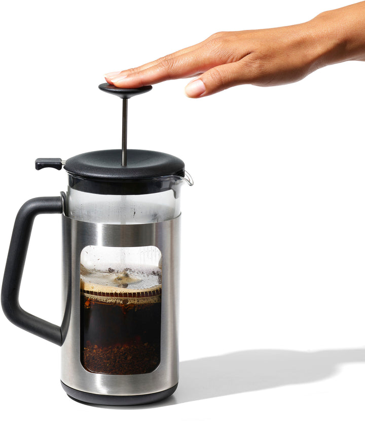 OXO - Brew French Press 8 Cup Coffee Maker with GroundsLifter - Black_9