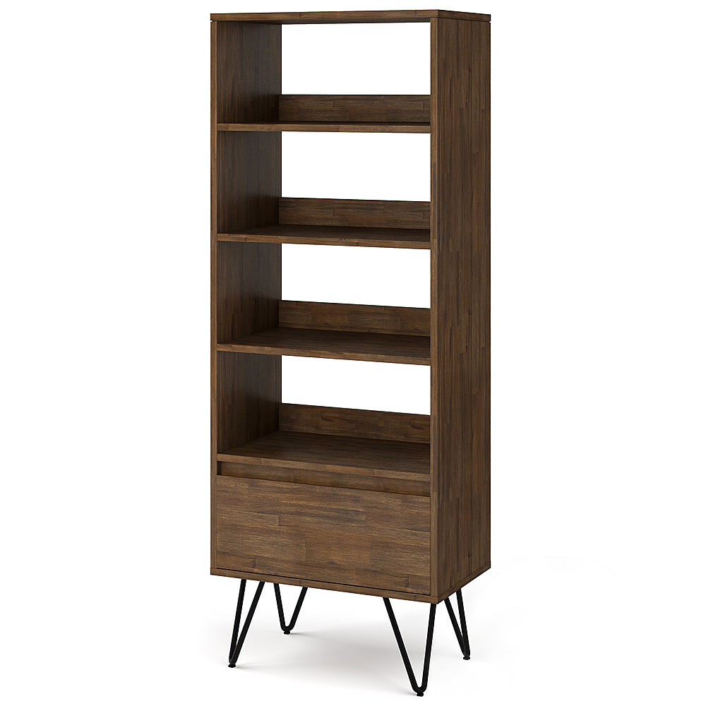 Simpli Home - Chase Tall Bookcase - Rustic Natural Aged Brown_1