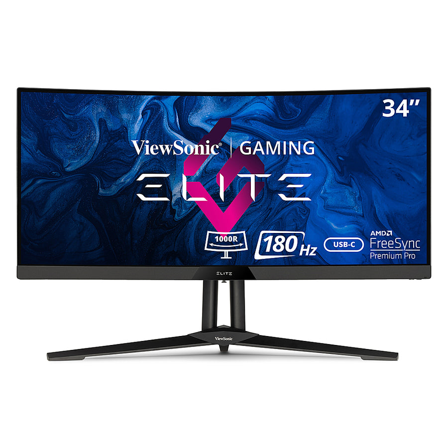 ViewSonic - ELITE XG340C-2K 34" LCD Curved Ultrawide QHD FreeSync Gaming Monitor - Black_0