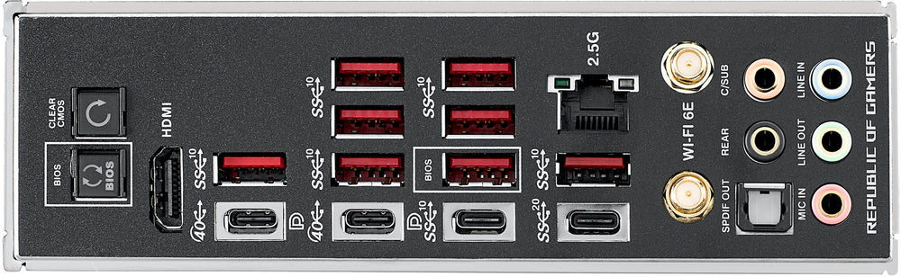 ASUS - ROG CROSSHAIR X670E HERO USB-C Gen2 AMD Motherboard with LED Lighting_1