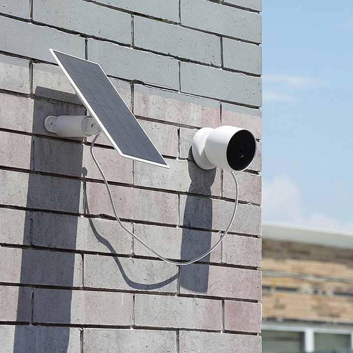 Wasserstein - Solar Panel for Google Nest Cam Outdoor or Indoor, Battery - 2.5W Solar Power - Made for Google Nest (3-Pack) - White_6