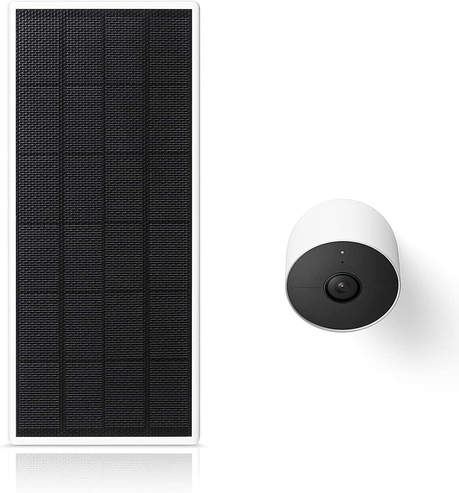 Wasserstein - Solar Panel for Google Nest Cam Outdoor or Indoor, Battery - 2.5W Solar Power - Made for Google Nest (2 Pack) - White_1