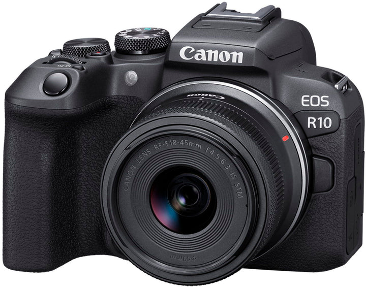Canon - EOS R10 Mirrorless Camera with RF-S 18-45 f/4.5-6.3 IS STM Lens Content Creator Kit - Black_3
