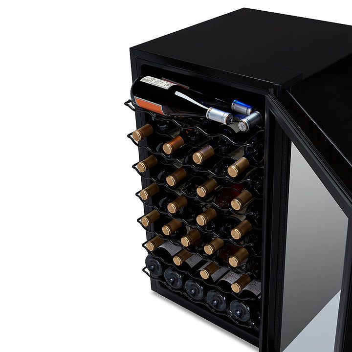 NewAir - 51-Bottle Wine Cooler with Mirrored Double-Layer Tempered Glass Door & Compressor Cooling, Digital Temperature Control - Black_10