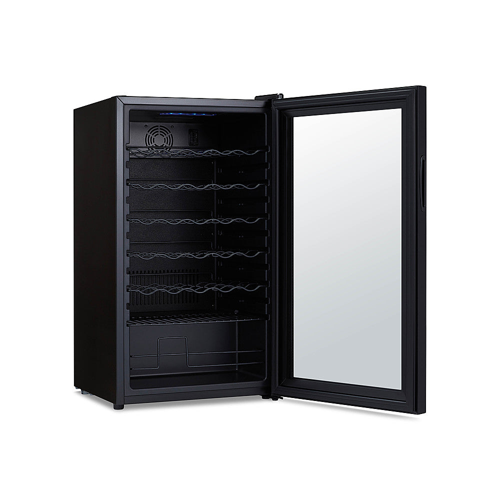 NewAir - 34-Bottle Wine Cooler with Mirrored Double-Layer Tempered Glass Door & Compressor Cooling, Digital Temperature Control - Black_8