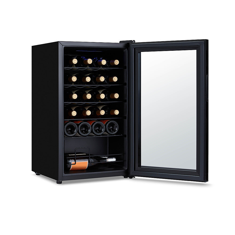 NewAir - 24-Bottle Wine Cooler with Mirrored Double-Layer Tempered Glass Door & Compressor Cooling, Digital Temperature Control - Black_10