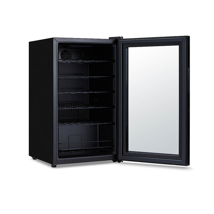 NewAir - 24-Bottle Wine Cooler with Mirrored Double-Layer Tempered Glass Door & Compressor Cooling, Digital Temperature Control - Black_9