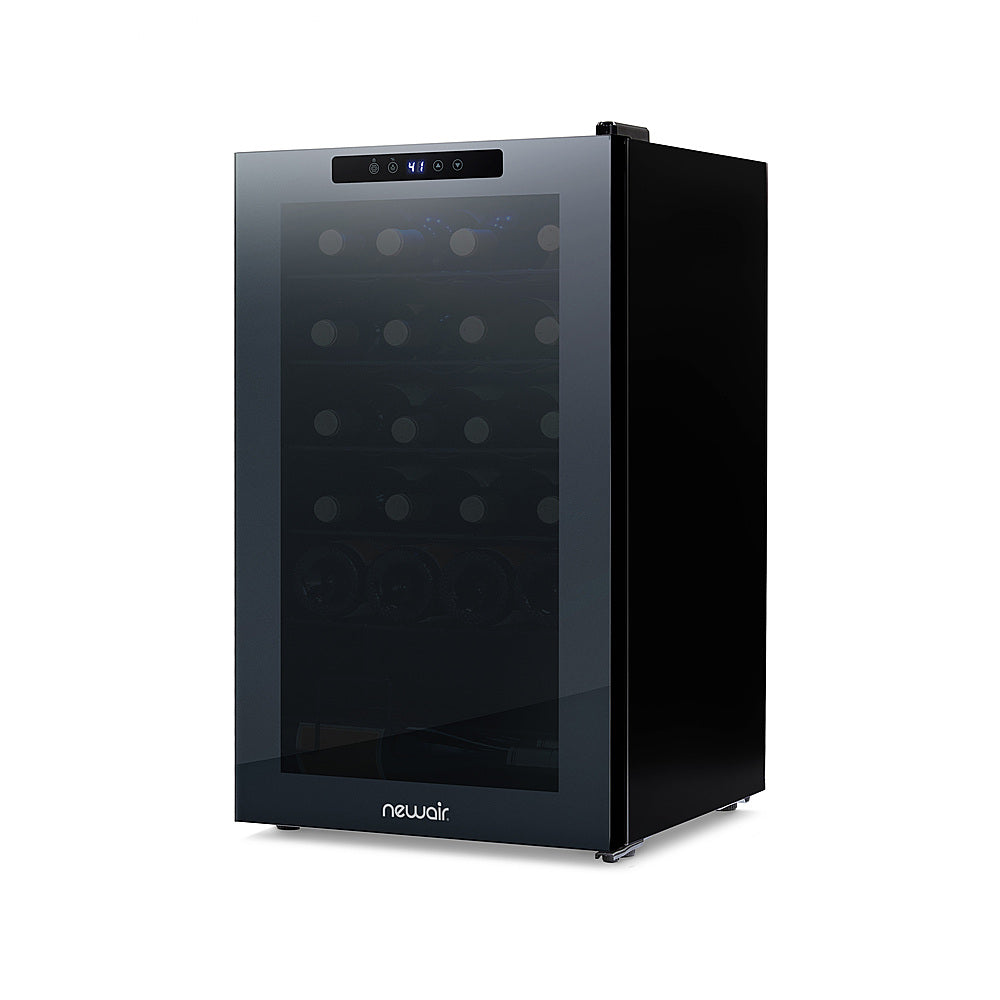 NewAir - 24-Bottle Wine Cooler with Mirrored Double-Layer Tempered Glass Door & Compressor Cooling, Digital Temperature Control - Black_7