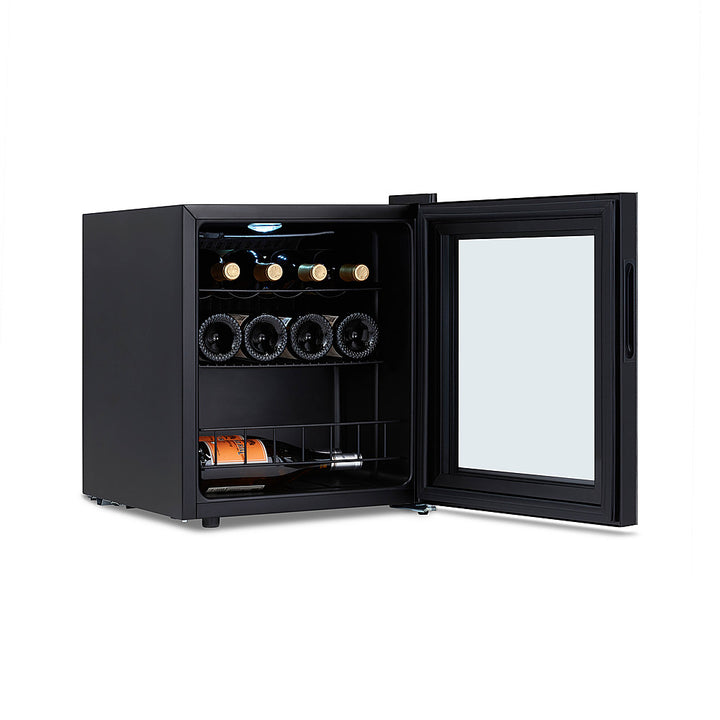 NewAir - 16-Bottle Wine Cooler with Mirrored Double-Layer Tempered Glass Door & Compressor Cooling, Digital Temperature Control - Black_11