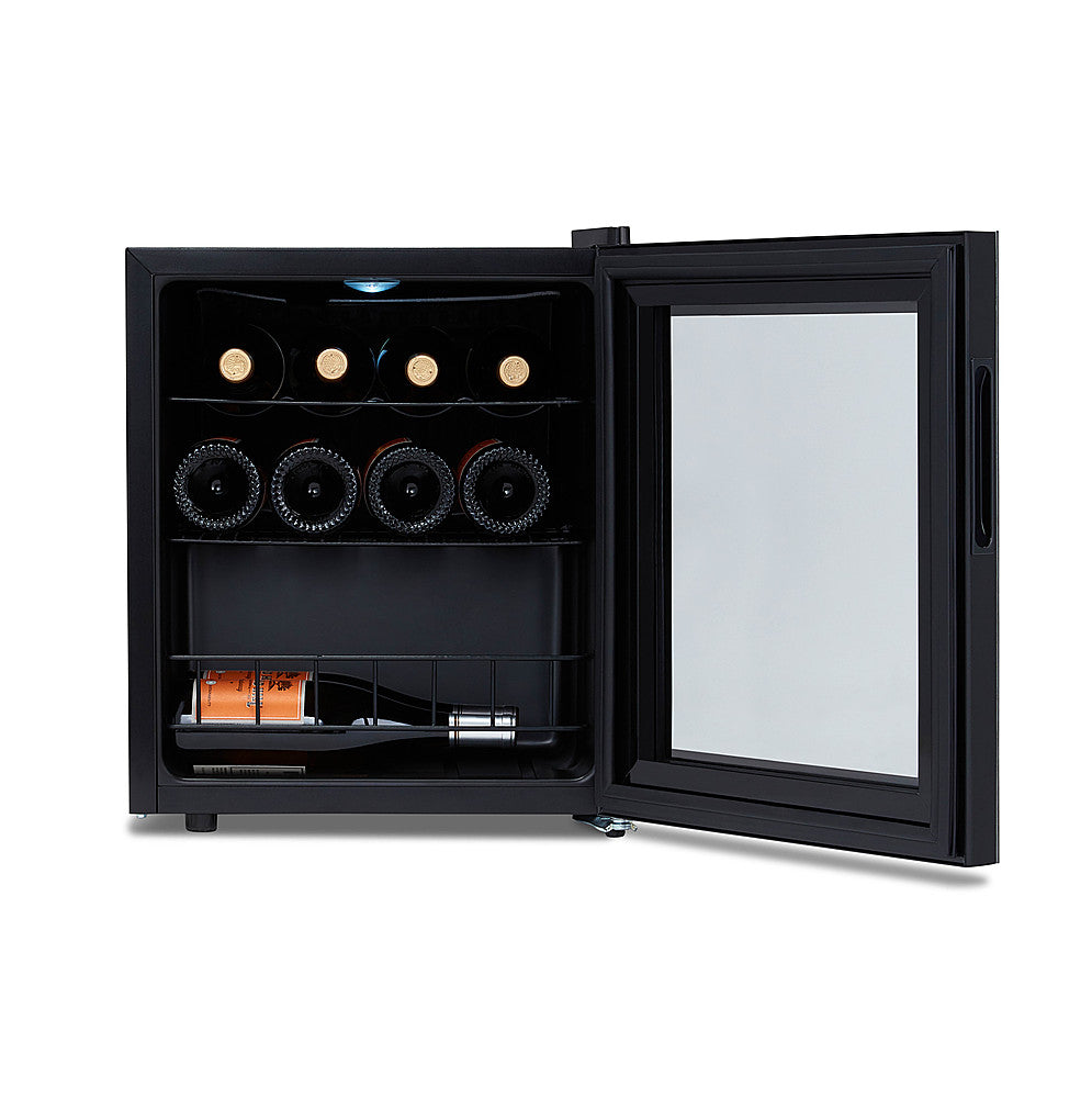 NewAir - 16-Bottle Wine Cooler with Mirrored Double-Layer Tempered Glass Door & Compressor Cooling, Digital Temperature Control - Black_10