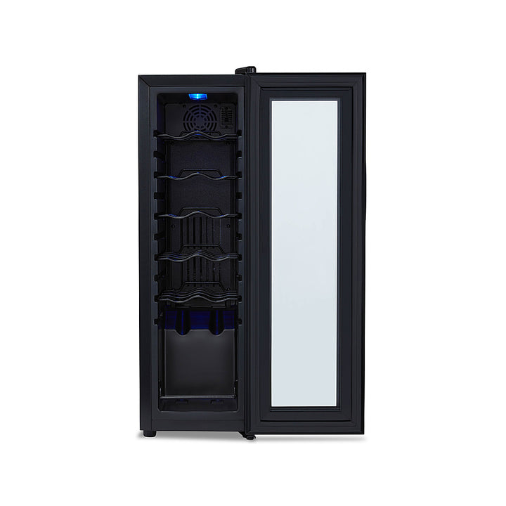 NewAir - 12-Bottle Wine Cooler with Mirrored Double-Layer Tempered Glass Door & Compressor Cooling, Digital Temperature Control - Black_6