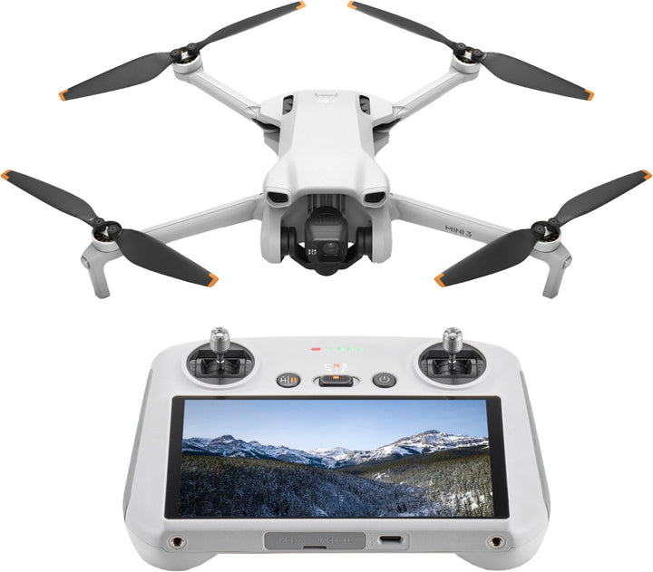 DJI - Mini 3 Drone and Remote Control with Built-in Screen (DJI RC) - Gray_0