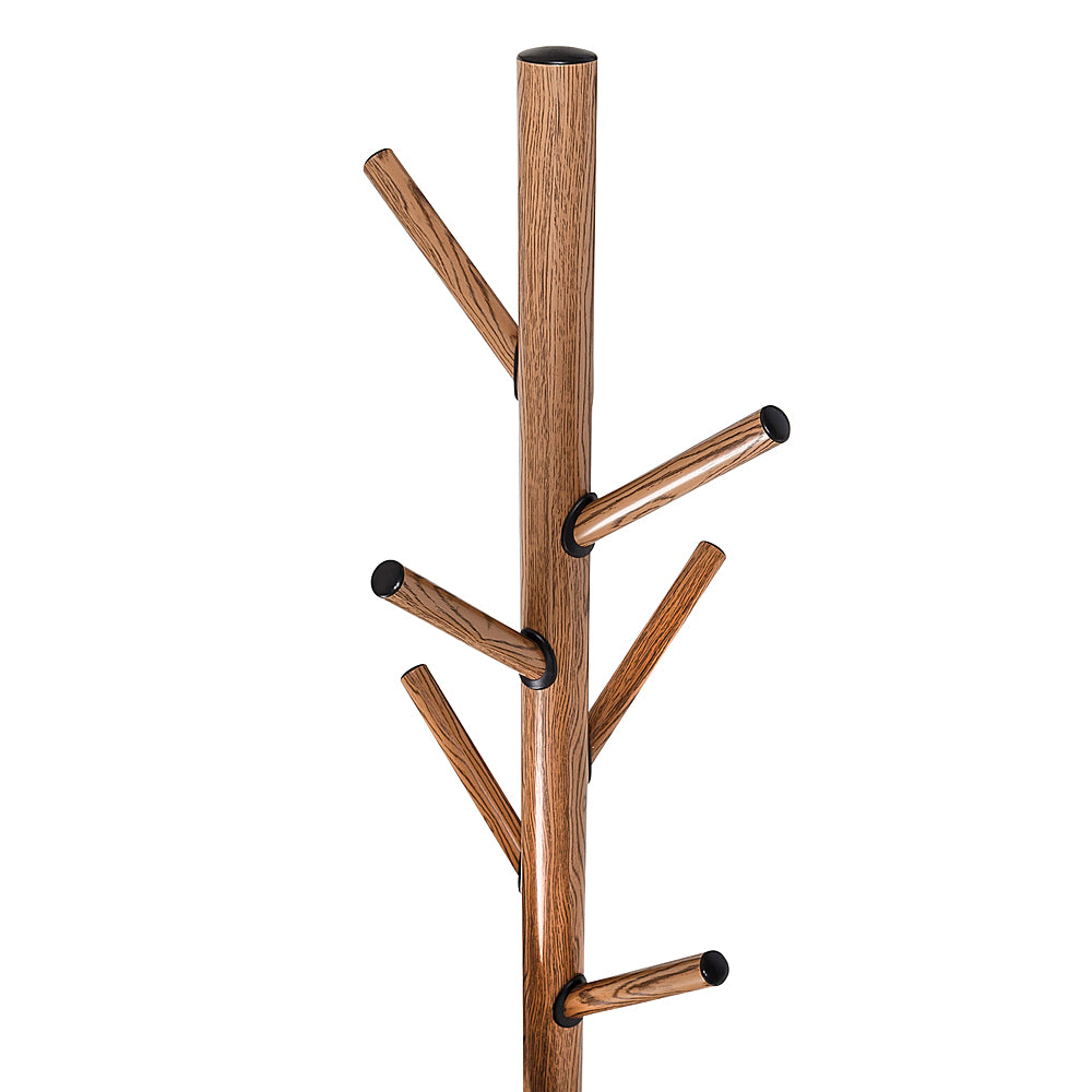Honey-Can-Do - Freestanding Coat Rack with Tree Design and Accessory Tray - Black_1