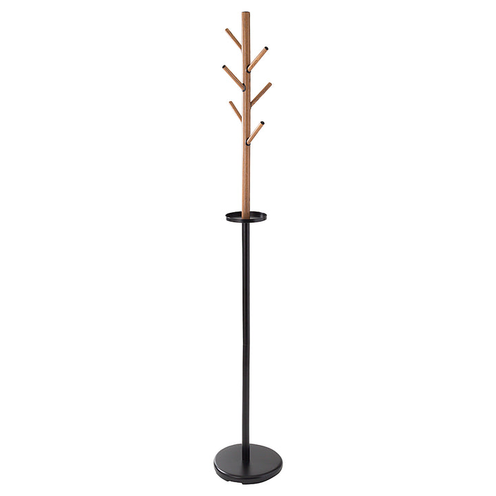 Honey-Can-Do - Freestanding Coat Rack with Tree Design and Accessory Tray - Black_0