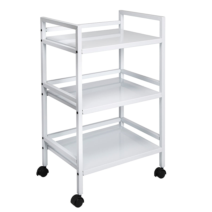 Honey-Can-Do - Metal Rolling Cart - White_0