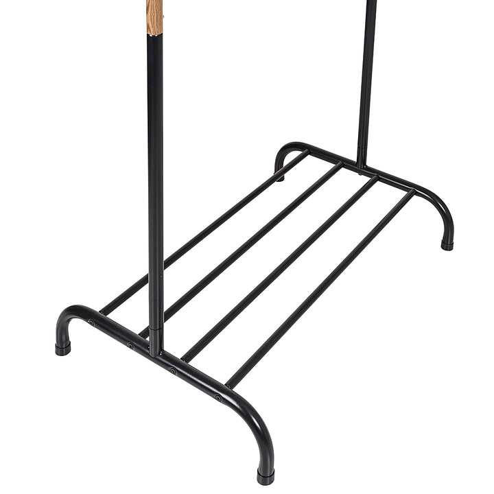 Honey-Can-Do - Single Garment Rack with Shoe Shelf and Hanging Bar - Black_10
