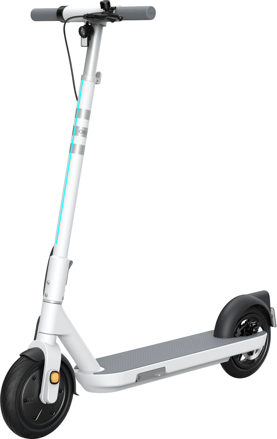OKAI - Neon Lite Foldable Electric Scooter w/ 18.6 Miles Max Operating Range & 15.5 mph Max Speed - White_0