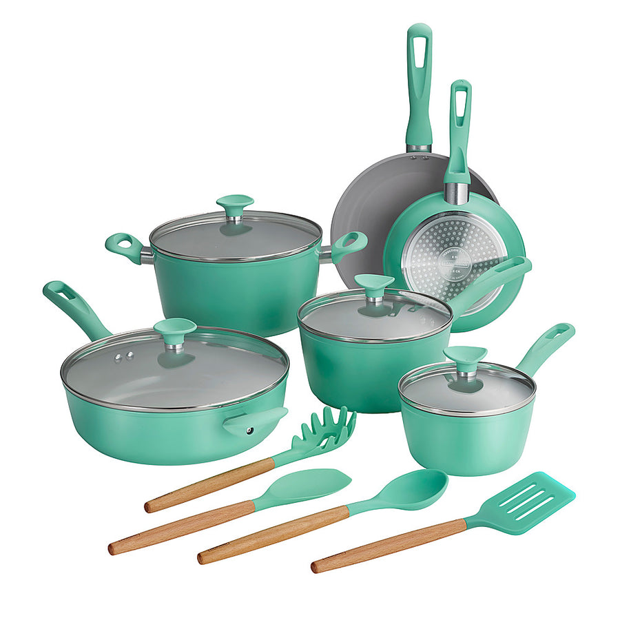 Tramontina - 14PC Cold Forged Cookware Set - Teal_0