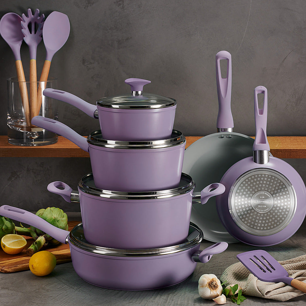 Tramontina - 14PC Cold Forged Cookware Set - Purple_1