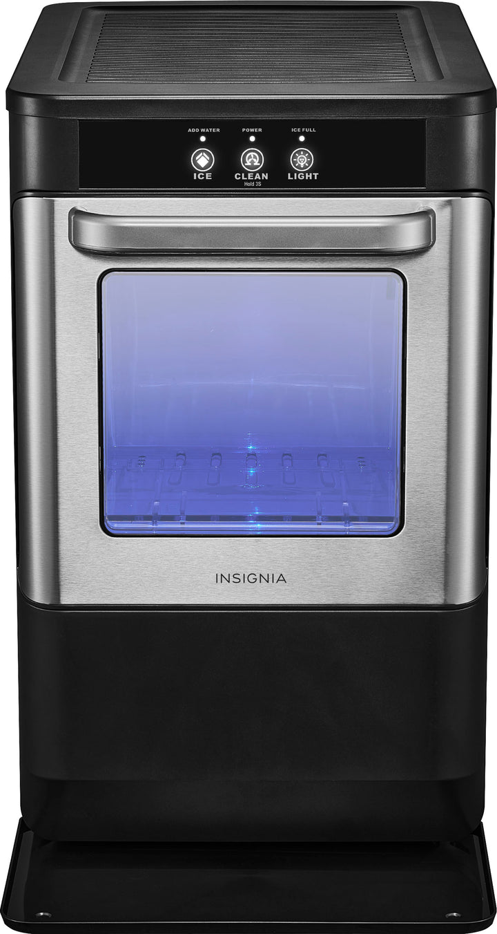 Insignia™ - Portable Nugget Ice Maker with Auto Shut-Off - Stainless steel_0