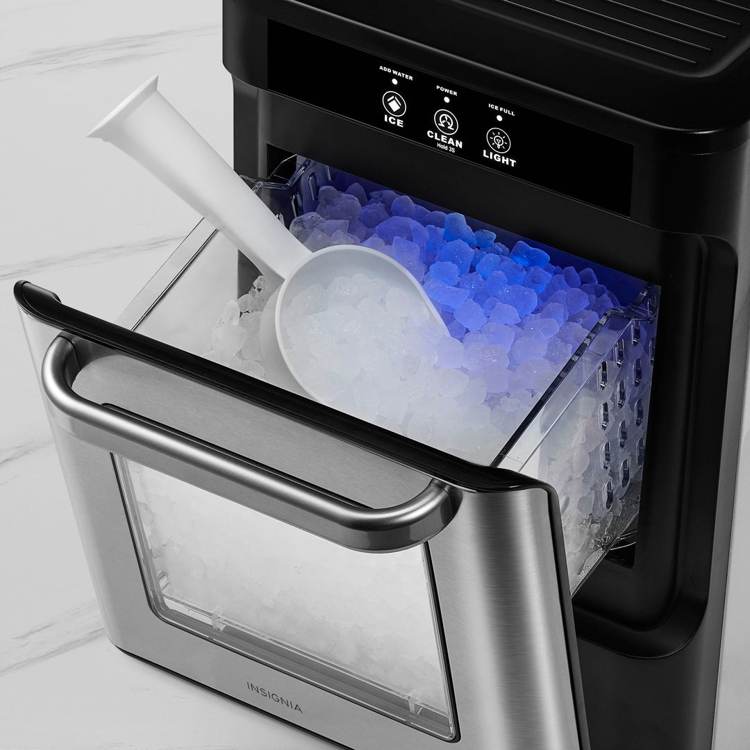 Insignia™ - Portable Nugget Ice Maker with Auto Shut-Off - Stainless steel_7