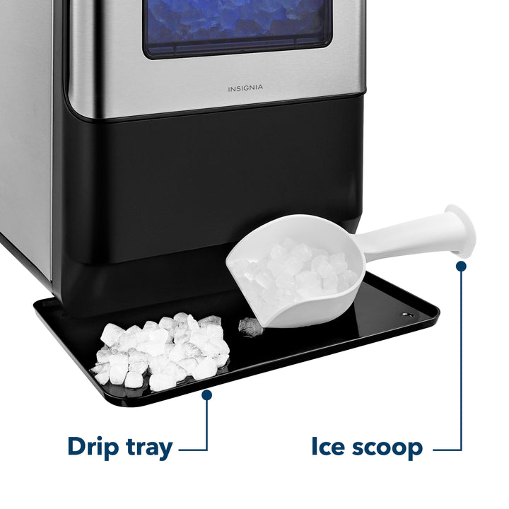 Insignia™ - Portable Nugget Ice Maker with Auto Shut-Off - Stainless steel_3