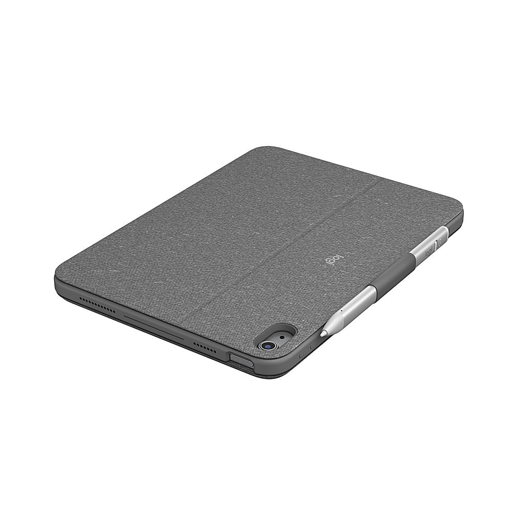 Logitech - Combo Touch Keyboard and Trackpad Case for Apple iPad (10th Gen) with Detachable Backlit Keyboard - Oxford Gray_1